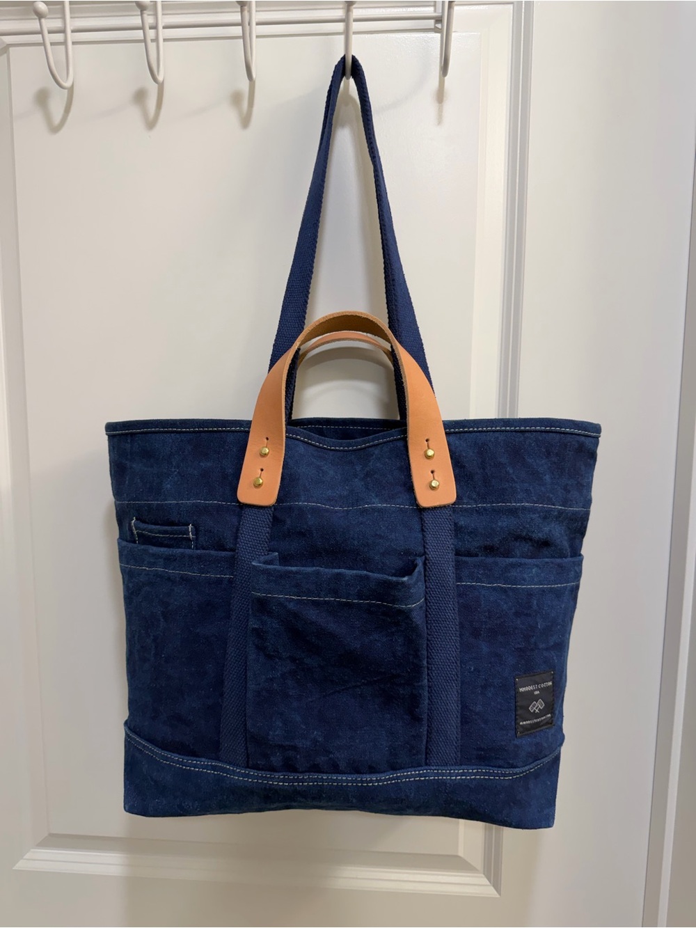 Construction Tote in Indigo — Immodest Cotton